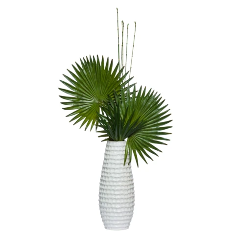 Ваза с искусственной веерной пальмой, В 80