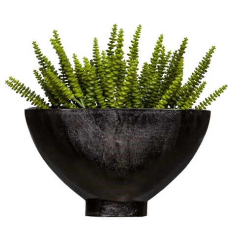 Искусственные суккуленты в керамической вазе Седум. В 35