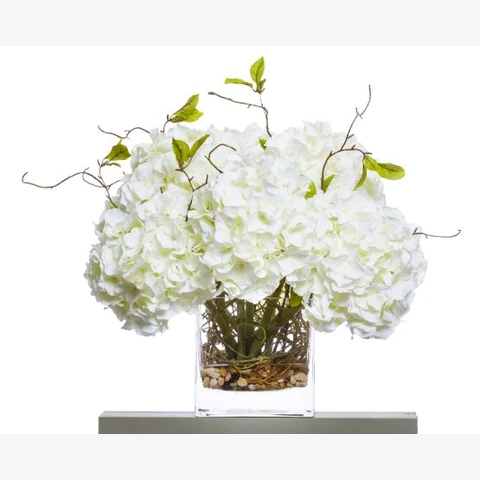 Искусственные цветы в вазе Букет гортензии, В 25