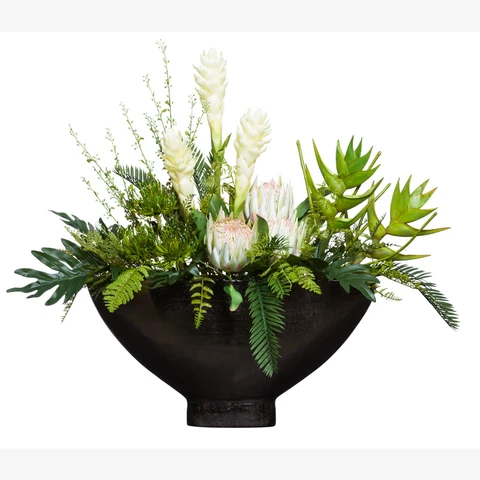 Протея и суккуленты в кашпо, В 65 Д 45