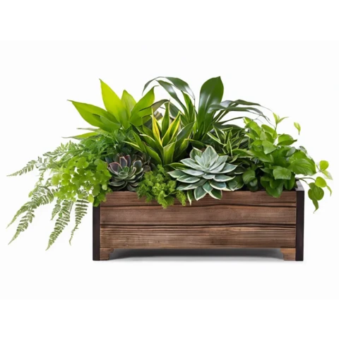 Кашпо с искусственными растениями №86, В30*Д50*Ш20