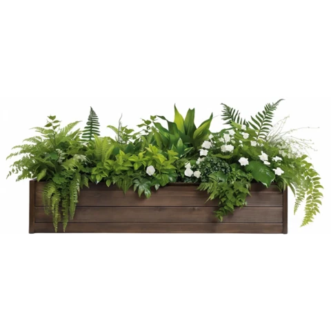 Растения искусственные в кашпо Микс №118, В35*Д100*Ш25