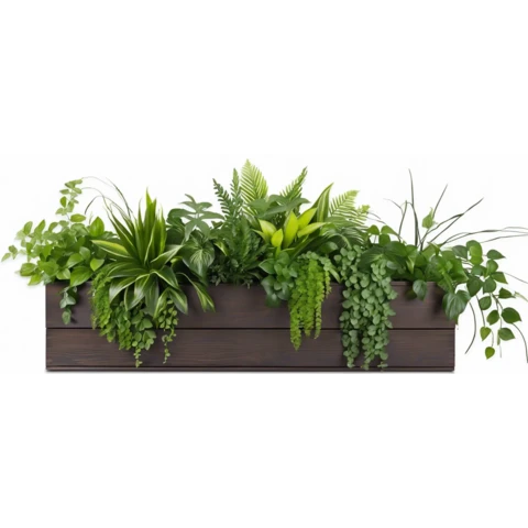 Растения искусственные в кашпо Микс №119, В35*Д100*Ш25