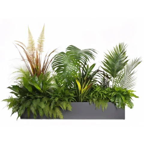 Растения искусственные в кашпо Микс №122, В70*Д100*Ш25