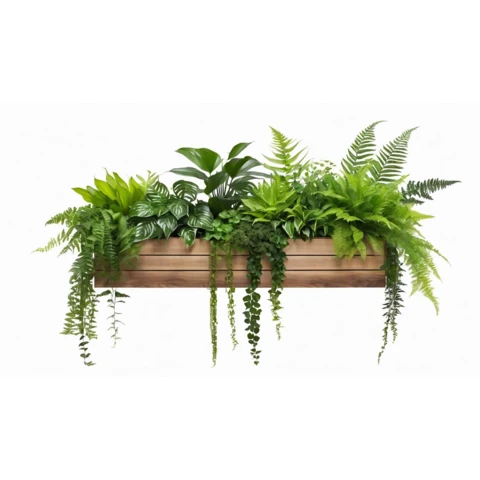 Растения искусственные в кашпо Микс №123, В45*Д100*Ш25