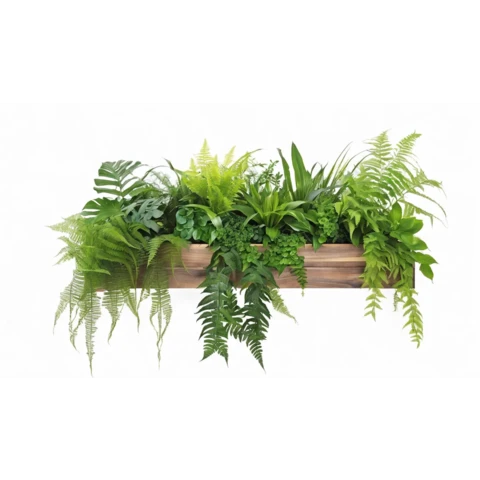 Растения искусственные в кашпо Микс №124, В45*Д100*Ш25