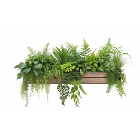 Растения искусственные в кашпо Микс №125, В45*Д100*Ш25