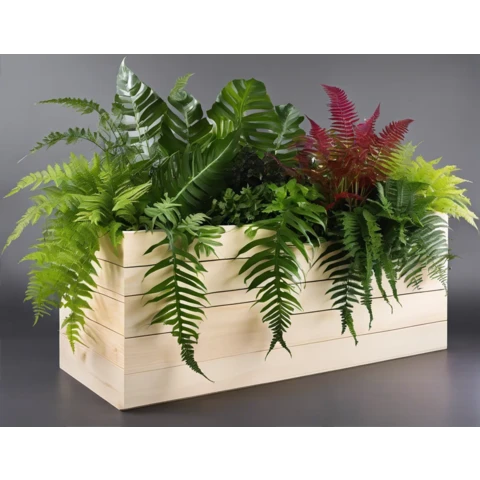 Растения искусственные в кашпо Микс №135, В75*Д100*Ш30