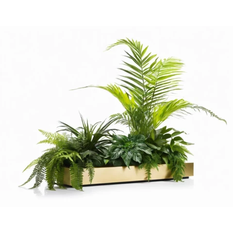 Кашпо с искусственными растениями бонсай с папоротником №189, В80*Д100*Ш30