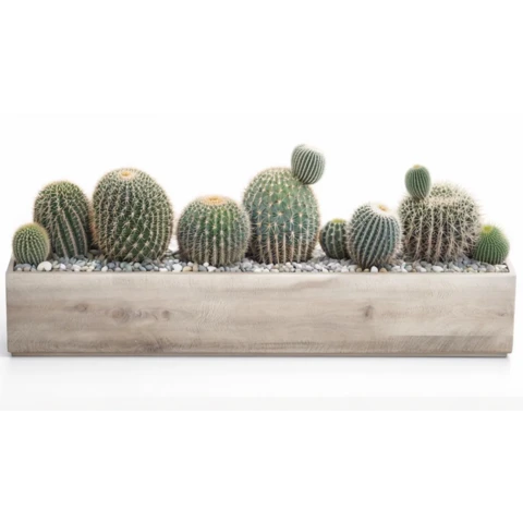 Кашпо с искусственными растениями Бонсай 