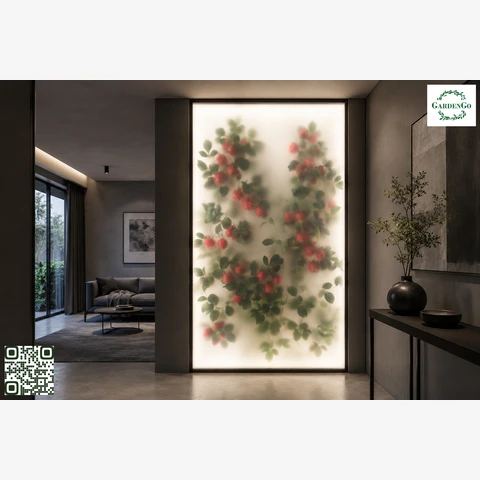 Фитобокс GardenGo с растениями за стеклом 