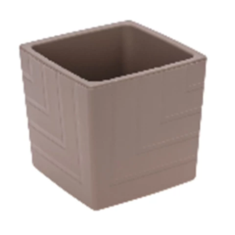 Кашпо куб Двойное Д12 В12, Мокко