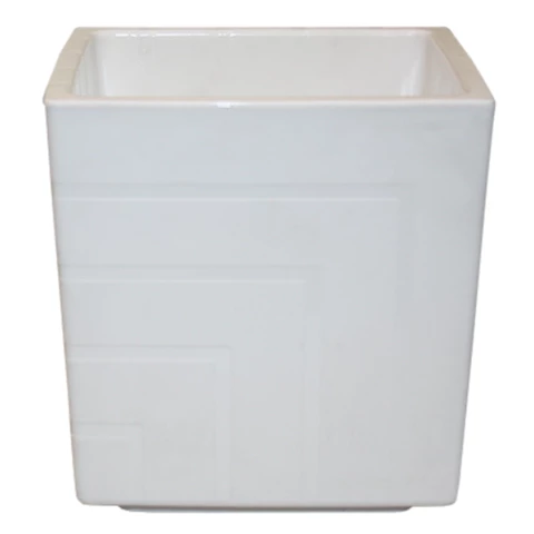 Кашпо куб Двойное Д25 В25, Белый