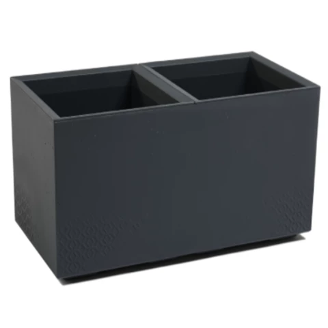 Кашпо Двойное Д80 В40, Чёрный