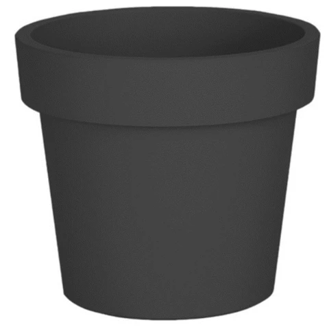 Кашпо овальный конус Д75 В65, Чёрный