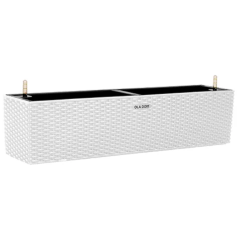 Кашпо балконное Д79 В18, Белый