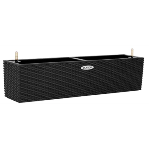 Кашпо балконное Д79 В18, Чёрный