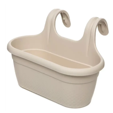 Кашпо на перила Д37 В26, Бежевый