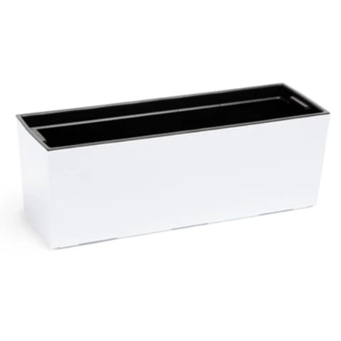 Кашпо балконное с вкладкой Д56 В19, Белый