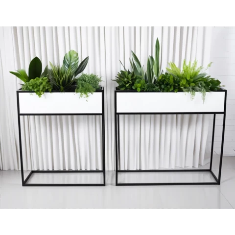 Кашпо на подставке Д80 В68, Белый