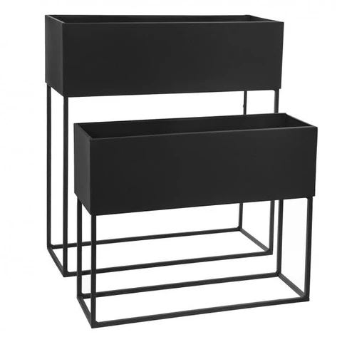 Кашпо на подставке Д80 В68, Чёрный