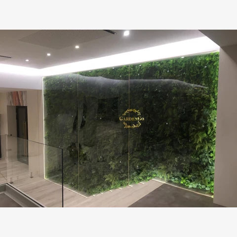 Фитостена с подсветкой за стеклом. D57 сборная, 1м2 с монтажом