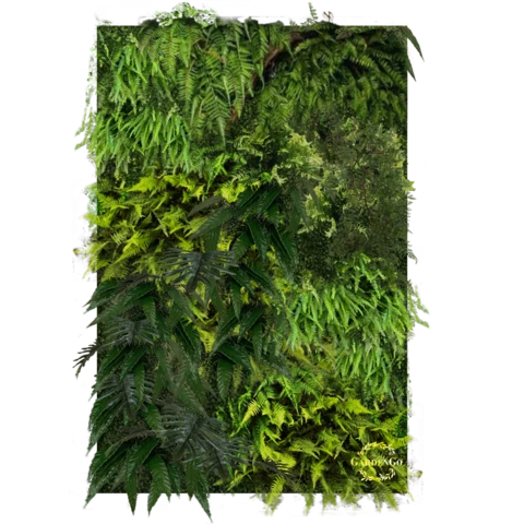 Фитостена искусственная, микс папоротников. Дизайн №126 