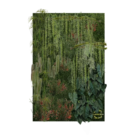 Фитостена искусственная с кактусом. Дизайн №130 