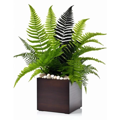 Кашпо с искусственным папоротником №17, В35*Д15*Ш15