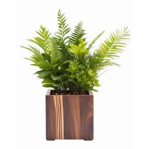 Кашпо с искусственными растениями Микс №18, В35*Д15*Ш15