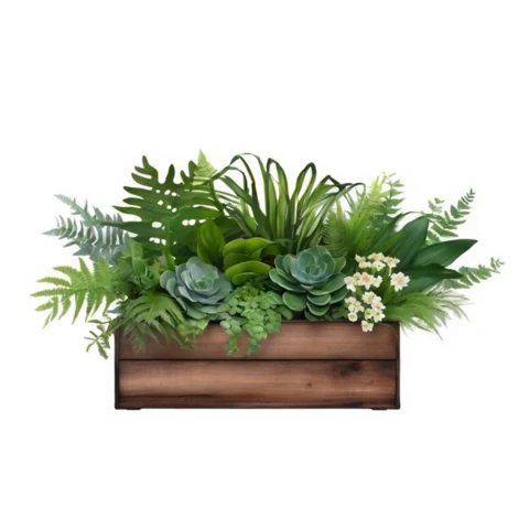 Растения искусственные в кашпо Микс №37, В35*Д50*Ш15