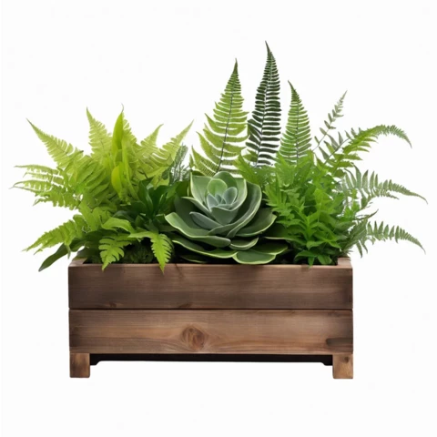 Папоротник искусственный в кашпо №39, В27*Д30*Ш15