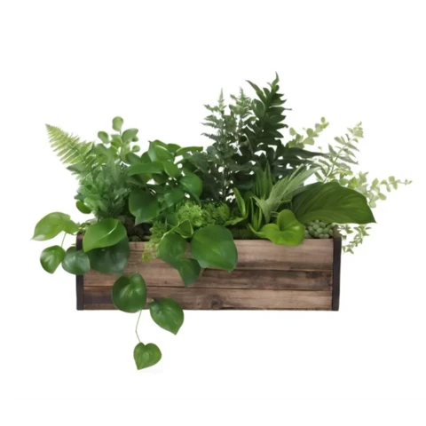 Растения искусственные в кашпо Микс №41, В35*Д50*Ш15