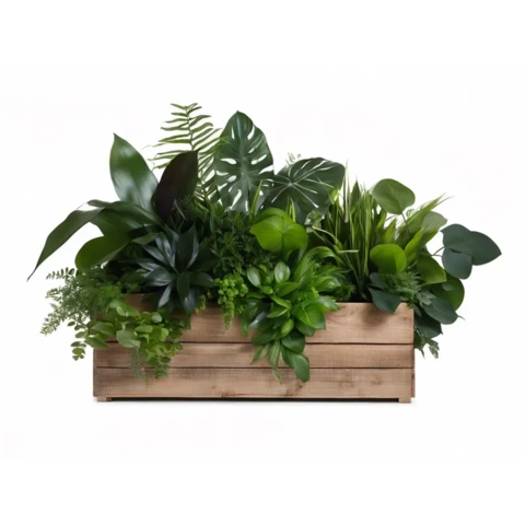 Растения искусственные в кашпо Микс №44, В35*Д50*Ш15