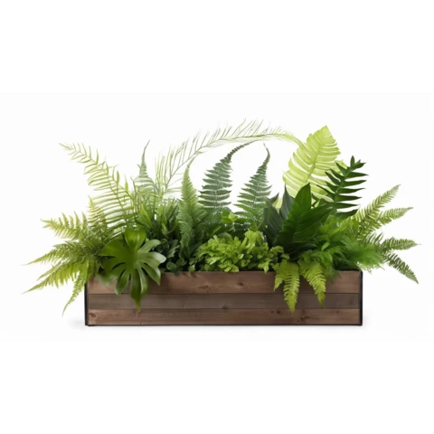 Растения искусственные в кашпо Микс с папоротником №46, В33*Д50*Ш15