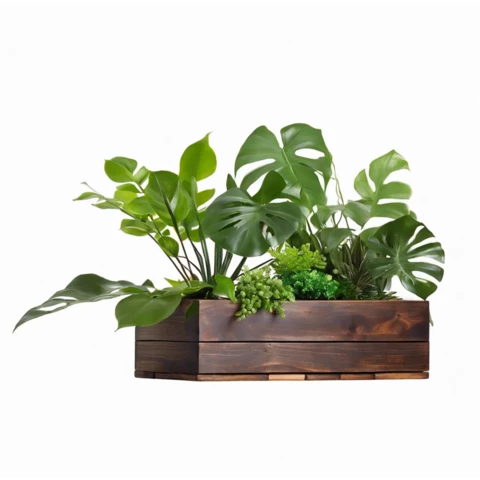 Растения искусственные в кашпо Микс №47, В35*Д50*Ш15