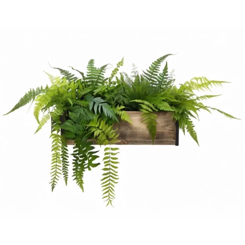 Композиция из искусственных растений в кашпо в лесном стиле №62, В35*Д50*Ш15