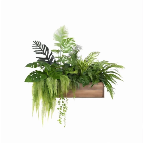 Растения искусственные в кашпо Микс №66, В35*Д50*Ш15