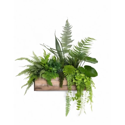 Композиция из искусственных растений в кашпо №75, В35*Д50*Ш15