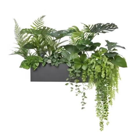 Растения искусственные в кашпо Микс №81, В33*Д50*Ш15