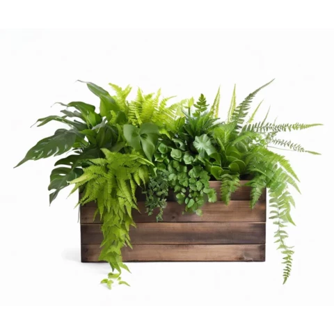 Кашпо с искусственными растениями №87, В50*Д50*Ш15