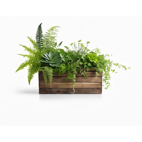 Кашпо с искусственными растениями №88, В40*Д50*Ш15