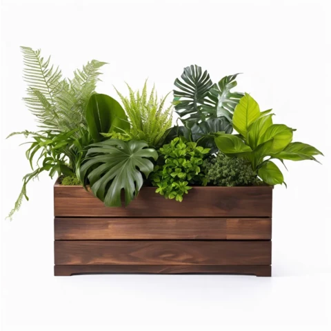 Кашпо с искусственными растениями №91, В50*Д50*Ш15