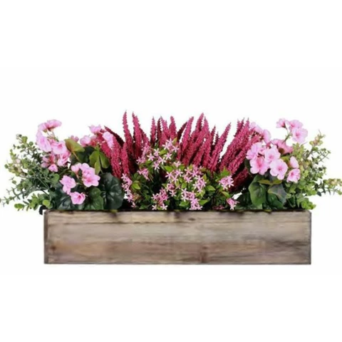 Композиция из искусственных растений в садовом стиле в кашпо №95, В35*Д50*Ш20