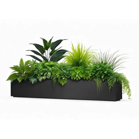 Растения искусственные в кашпо Микс №115, В45*Д100*Ш15