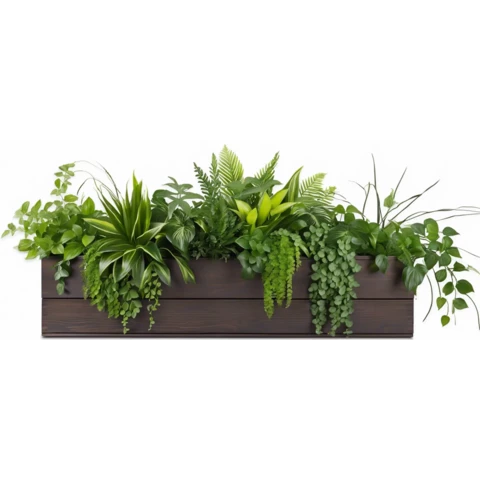 Растения искусственные в кашпо Микс №119, В35*Д100*Ш20