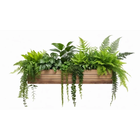 Растения искусственные в кашпо Микс №123, В45*Д100*Ш20