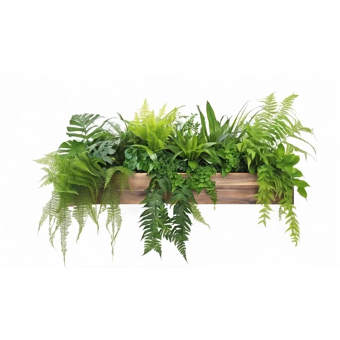 Растения искусственные в кашпо Микс №124, В45*Д100*Ш20