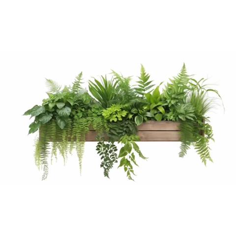 Растения искусственные в кашпо Микс №125, В45*Д100*Ш20