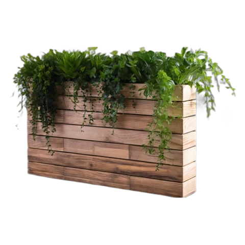 Композиция с искусственным рускусом в кашпо №169, В85*Д130*Ш20